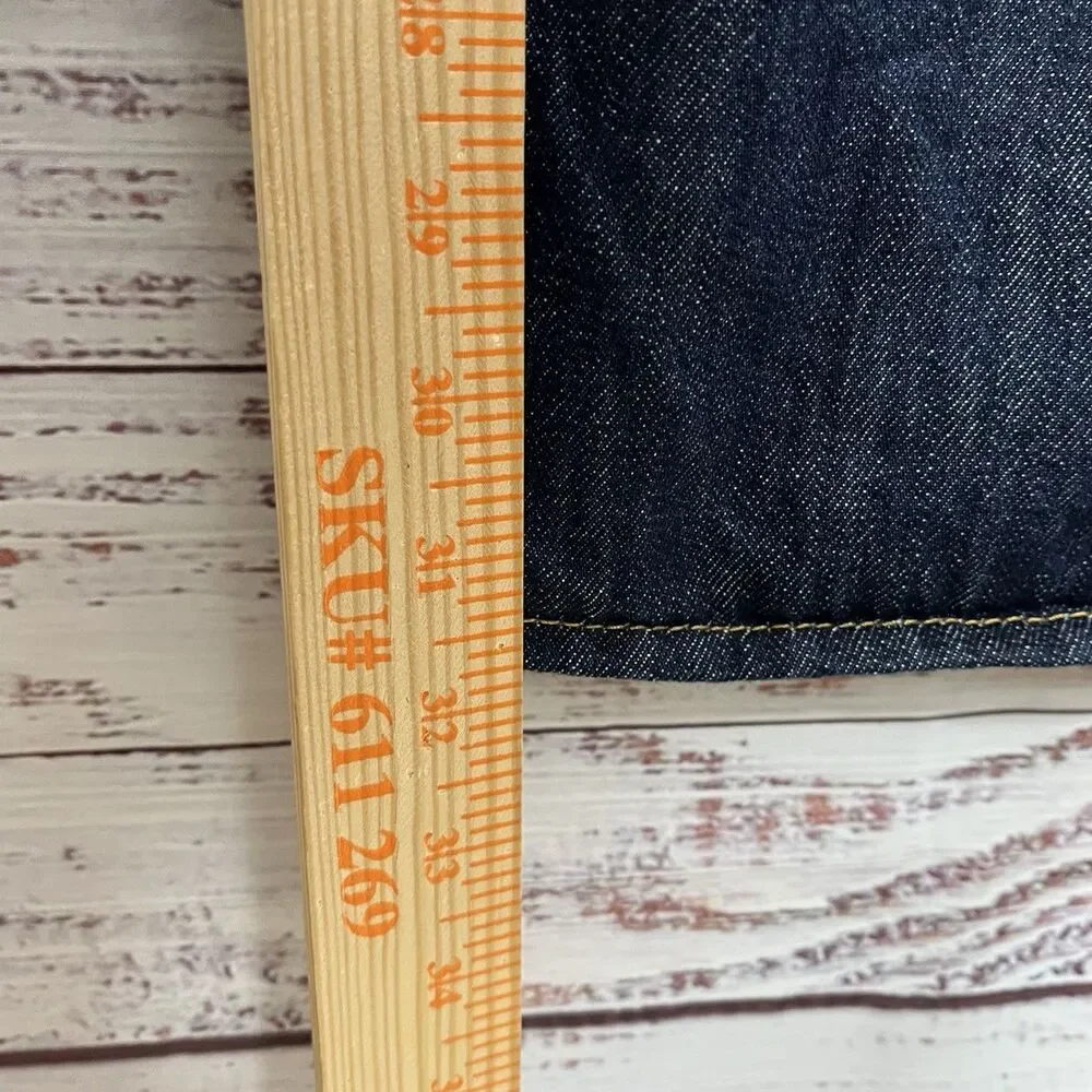 Levi's Men's 501 31x32 Original Straight Fit Jeans Dark Wash Button Fly